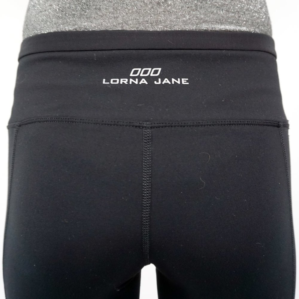 LORNA JANE Black Side Mesh Detail Ankle Leggings - Picture 6 of 7